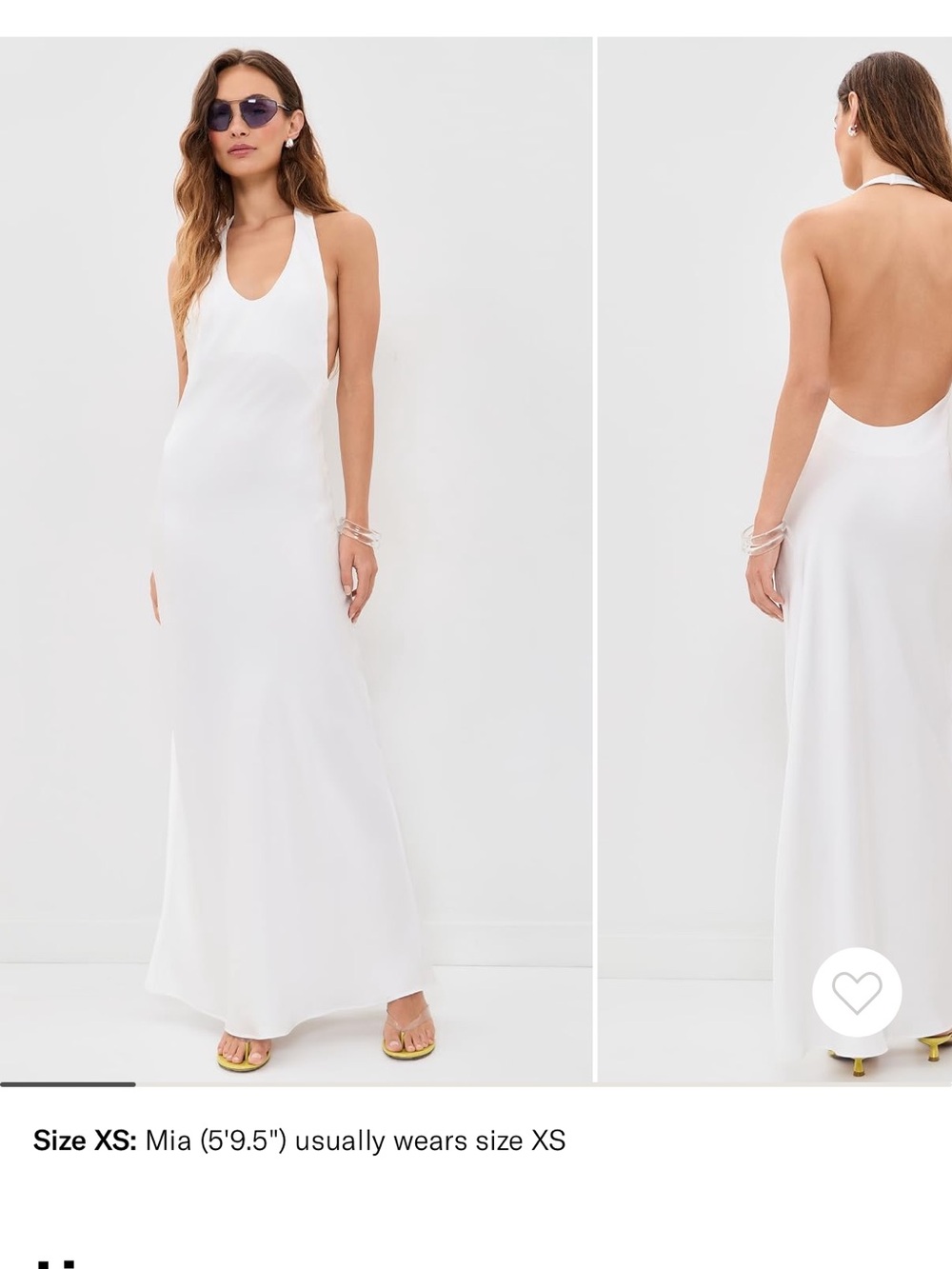 Lioness White Halter Open-Back Maxi Dress